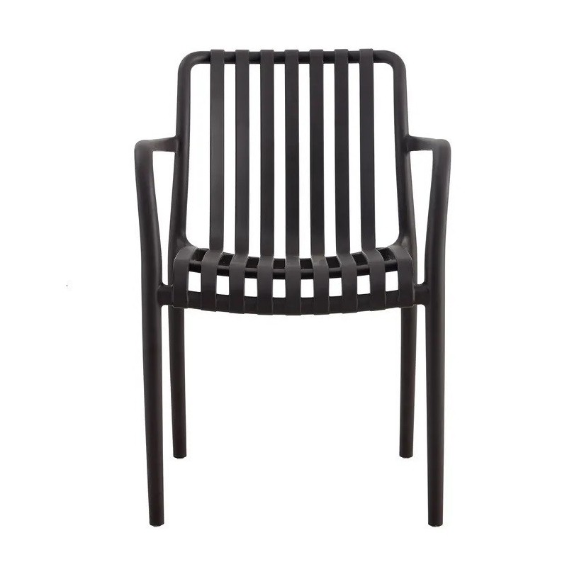 Sillón SALER, apilable, polipropileno negro