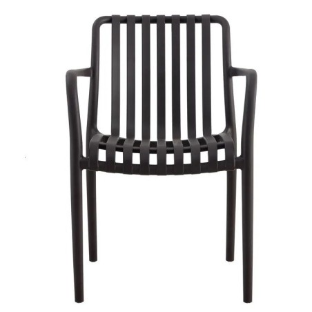 Sillón SALER, apilable, polipropileno negro