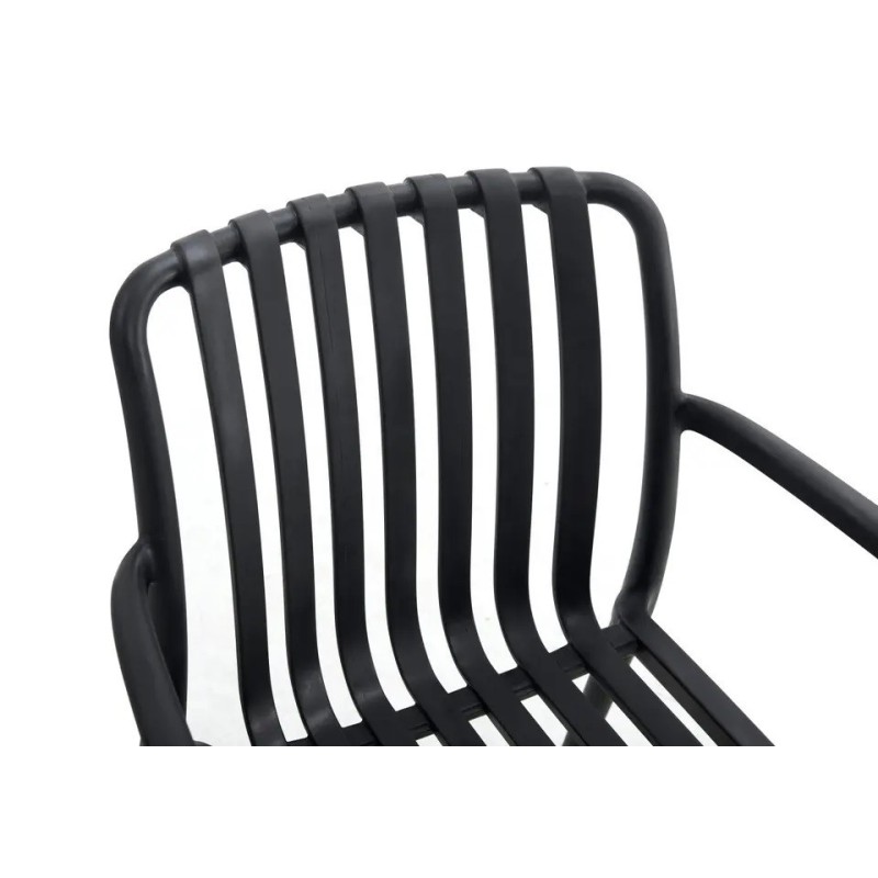 Sillón SALER, apilable, polipropileno negro