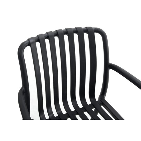 Sillón SALER, apilable, polipropileno negro