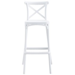 Taburete CORFÚ, tratamiento anti UV, polipropileno blanco 2