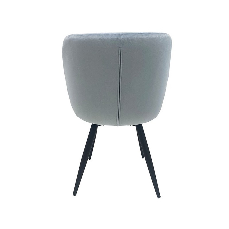 Sillón FABIO, metal, tapizado velvet 17 azul claro