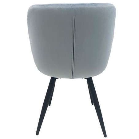 Sillón FABIO, metal, tapizado velvet 17 azul claro