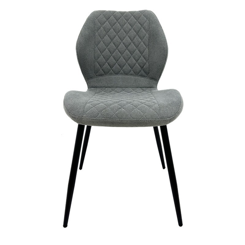 Silla DINARD, metal, tapizado tejido linen gris
