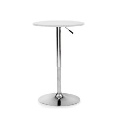 Mesa MABEL, graduable, tapa soft blanca, 70 cms de diámetro 2