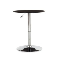 Mesa MABEL, graduable, tapa soft negra, 70 cms de diámetro 2