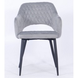Sillón HONORIO, metal, tapizado velvet 19 gris 2