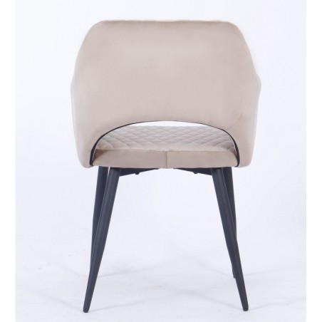 Sillón HONORIO, metal, tapizado velvet 8 marrón visón