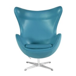 Sillón EG (TE), fibra de vidrio, basculante, tapizado similpiel turquesa 2