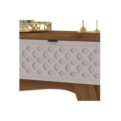 Consola ISIS, MDP matte y blanco roto, 136 x 38 cms 2