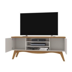 Mueble TV LIZ, blanco roto y coral, 160 cms. 2