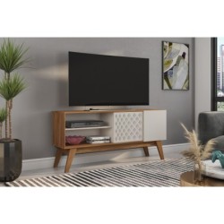 Mueble TV PREMIUM, matte y blanco roto, 150 cms. 2