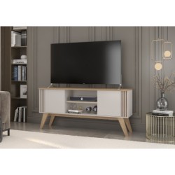 Mueble TV VITTA, blanco roto y cedro, 150 cms. 2
