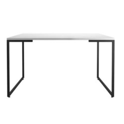 Mesa PORTO 135, metal negro, tapa MDP color blanco, 135 x 90 cms 2