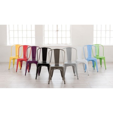 Silla TOL, acero, amarilla