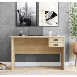 Mesa de oficina ECO, 2 cajones, bilaminado color natura,120 x 60 cms 2