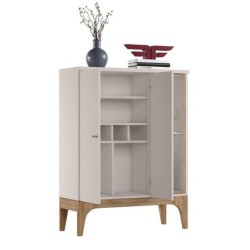 Bar buffet VENEZA, blanco roto y cedro, 90 x122 cms. 2