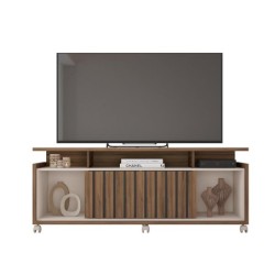 Mueble TV OASIS, nogal y blanco roto, 160 cms. 2