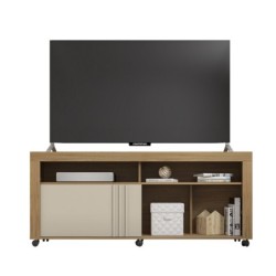 Mueble TV NEW JOY, buriti y blanco roto, 160 cms. 2