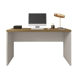 Mesa de oficina STUDIO 136, bilaminado miel y cacao, 136 x 60 cms 2