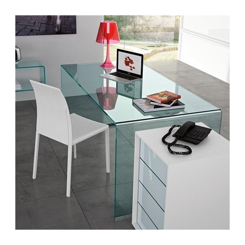 Mesa CONCORD NEW, cristal curvado, 150 x 80 cms
