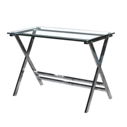 Mesa DELFOS (SU), cromada, cristal, 110 x 55 cms 2