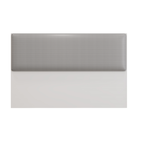 Cabecero UNI 160, MDP blanco, tejido pied poule, 160x5x90 cms