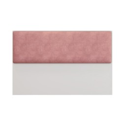 Cabecero UNI 160, MDP blanco, tejido velvet rosa, 160x5x90 cms 2