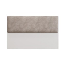 Cabecero UNI 160, MDP blanco, tejido velvet capuccino, 160x5x90 cms 2