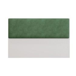 Cabecero UNI 160, MDP blanco, tejido velvet verde, 160x5x90 cms 2