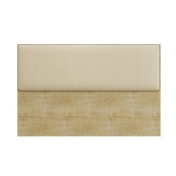 Cabecero UNI 160, MDP natura, tejido lino jengibre, 160x5x90 cms 2