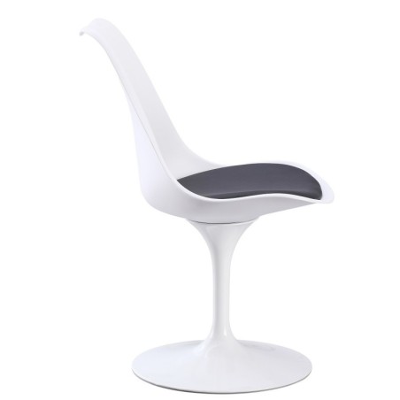 Silla TUL MT, metal, polipropileno blanco, cojín negro