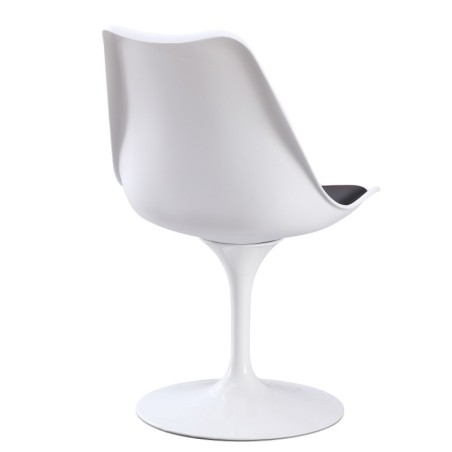 Silla TUL MT, metal, polipropileno blanco, cojín negro