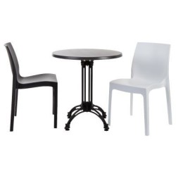 Base de mesa EIFFEL NEW-4, aluminio, 4 pies, negra, altura 70 cms 2