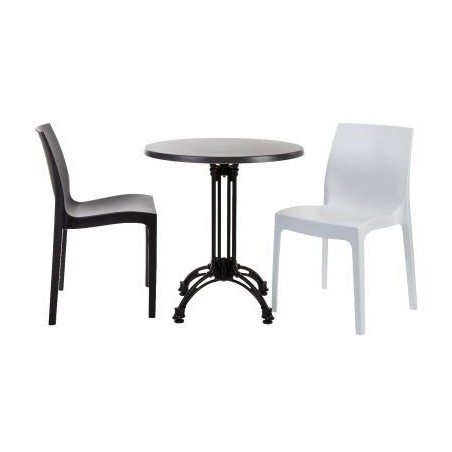 Base de mesa EIFFEL NEW-4, aluminio, 4 pies, negra, altura 70 cms