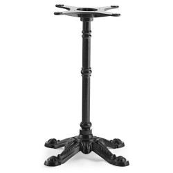 Base de mesa BRISTOL NEW, fundición, 4 pies, negra, altura 72 cms