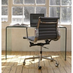 Mesa APOLO (SU), cristal curvado transparente, 125 x 70 cms 2