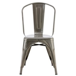 Silla TOL EK BRUSHED, acero, plata 2
