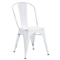 Silla TOL EK VINTAGE, acero, blanco