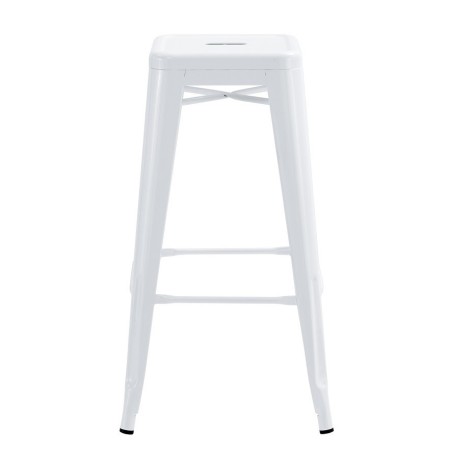 Taburete TOL EK LIMITED, acero, blanco