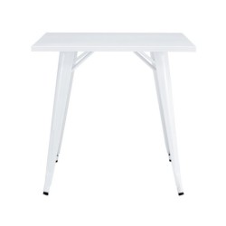 Mesa TOL EK LIMITED, acero, blanca, 80x80 cms 2