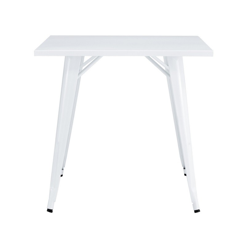 Mesa TOL EK LIMITED, acero, blanca, 80x80 cms
