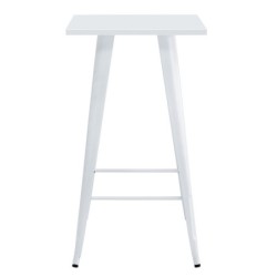 Mesa TOL EK LIMITED, alta, acero, blanca, 60x60 cms 2