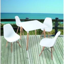 Mesa NURY  (SU), madera, tapa lacada blanca, 80 x 80 cms 2