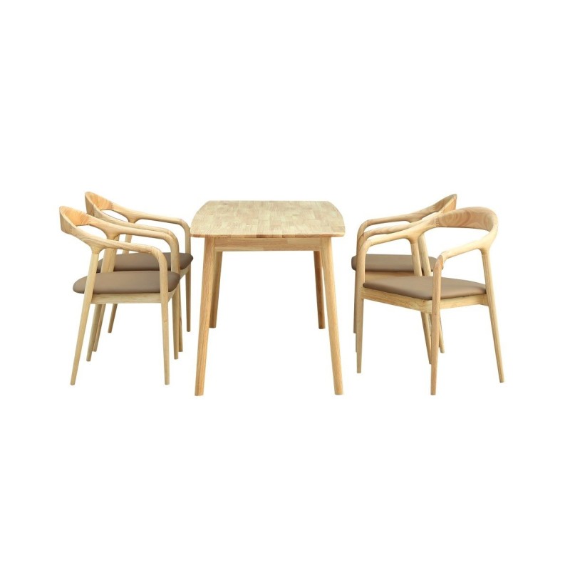Mesa TRANSILVANIA, madera natural, 120 x 75 cms