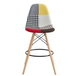 Taburete STAR PAT24, madera, tapizado patchwork 24 2