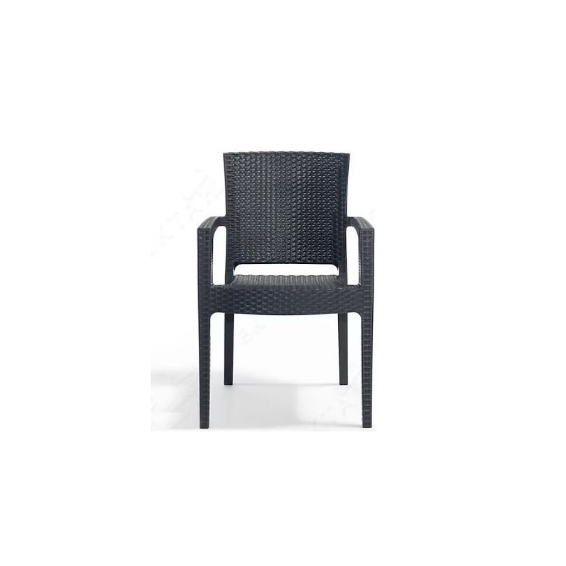 Sillón LIDO, apilable, polipropileno antracita