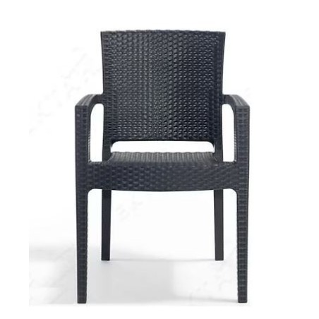 Sillón LIDO, apilable, polipropileno antracita