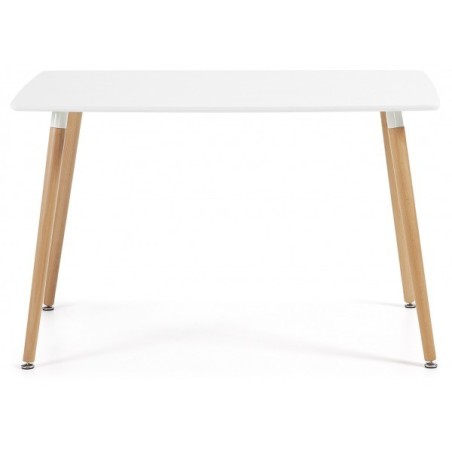 Mesa NURY, madera, tapa lacada blanca, 120 x 80 cms