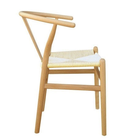Silla WISH, madera de haya, natural, fibra trenzada